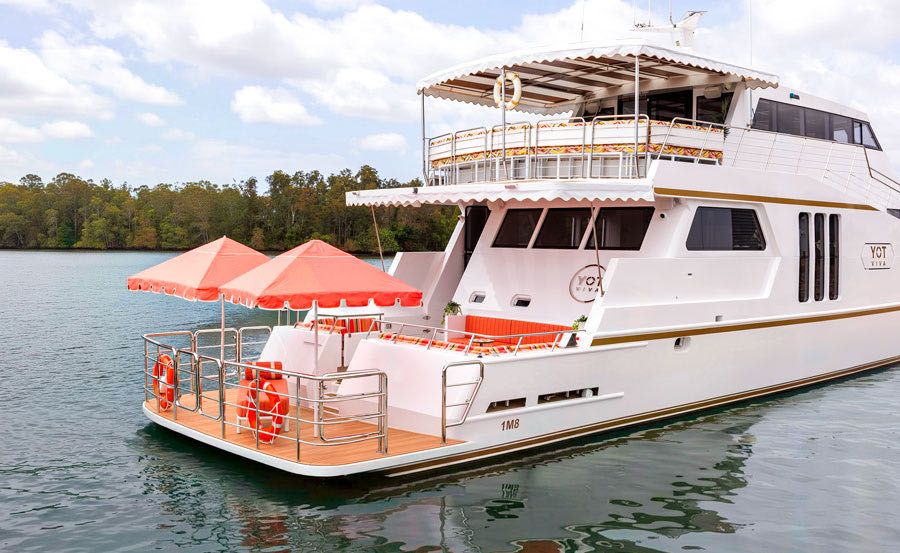 Viva's open decks and lounge spaces on the water
